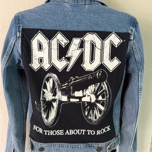 AC/DC Denim Jacket with Graphic Back